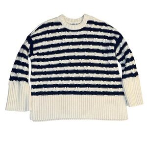 Madewell Navy and Cream Striped Sweater